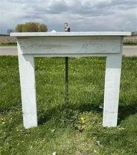 Antique Fireplace Mantel Surround (52x49.5) Architectural Salvage Rustic, A107