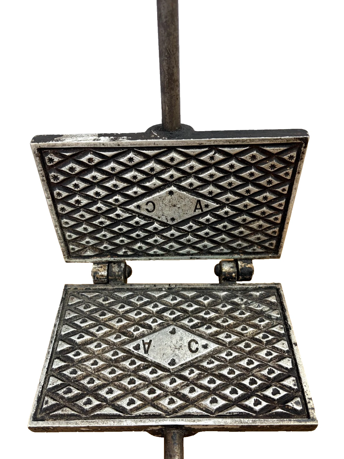 Vintage Baccellieri Mfg Co. Antique Italian Pizzelle Cookie Iron - GREAT SHAPE!