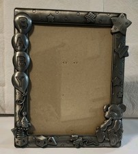 Pewter BABY Photo Frame 11.5" x 9.5" Toys  Teddy Bear