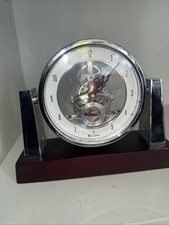 Stand Tisch Kamin Schrank Skelett Holz Chrom Uhr Durchsichtig Schwenkbar