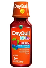 Vicks DayQuil Kids Cold and Cough Liquid, Berry, 8 Fl Oz *11/2025*