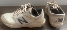 New Balance Men’s Fresh Foam Metal Baseball Cleats White With Blue NB Used 6.5