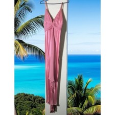 Vintage Zum Zum by Niki Livas Pink Ruched Halter Gown Y2K, Prom, Size 9/10