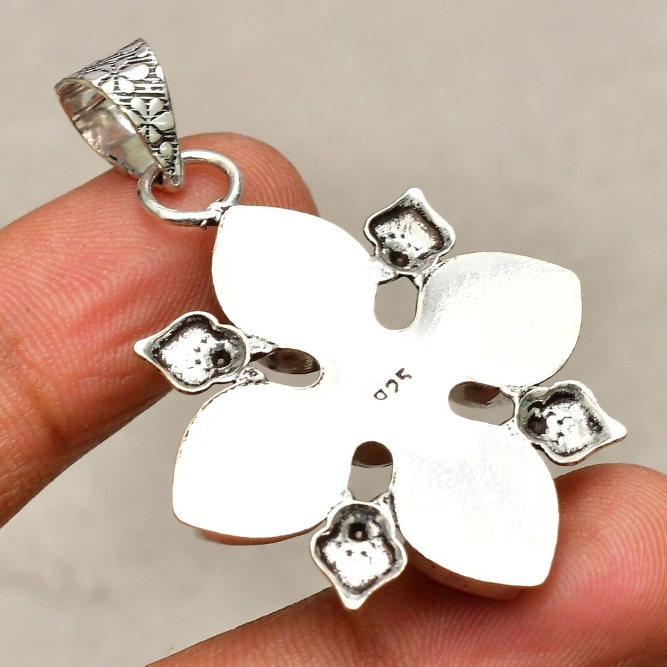 Ciondolo gioiello fatto a mano in argento sterling 925 con pietra preziosa... - Immagine 4 di 4