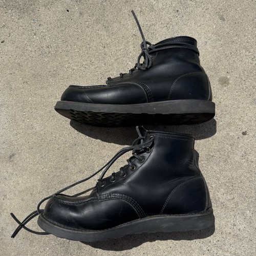 RARE MODEL - 1st QUAL | RED WING 11D BLACK SKAGWAY MOC TOE HERITAGE BOOTS 8137 - Picture 3 of 9