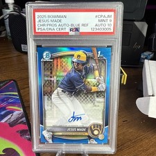 2025 BOWMAN CHROME JESUS MADE Auto RC True Blue  #/150 PSA 9/10