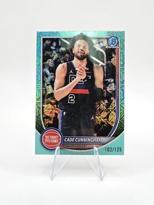 Cade Cunningham 2025-26 Bowman Chrome Aqua Mojo Refractors SP #/125 #BCV-74