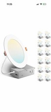 Amico 12-Pack 6in Slim LED Recessed Lights 3CCT 12W 1000LM Open Box