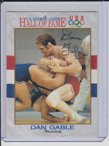 Dan Gable Autographed Card-Iconic Olympic Wrestler-1972 Olympic Gold Medal-Iowa!