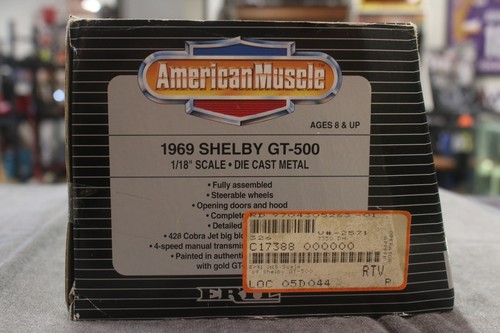 ERTL AMERICAN MUSCLE 1969 SHELBY GT-500 MUSTANG CONVERTIBLE 1/18 - Picture 5 of 7
