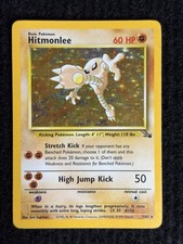 Hitmonlee 7/62 Holo Rare MP 1999 Pokemon Card Fossil Vintage TCG WOTC 1999