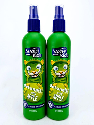 2 Suave Kids 10oz DeTangler Spray Tear Free Silly Apple Scent