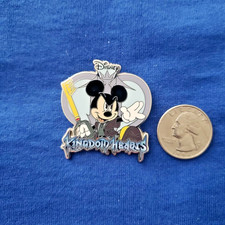 Mickey Mouse Holding Keyblade Kingdom Hearts Logo Disney Parks Pin 2024