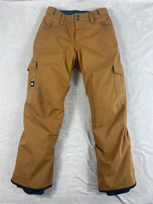 Quiksilver Snow Pants Women Sz 16 XL Beige Snowboard Insulated Ski Adjustable