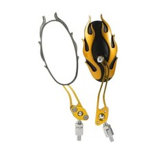 Universal Motorcycle Rear View Mirrors Adjustable Side Rearview Gold Tone