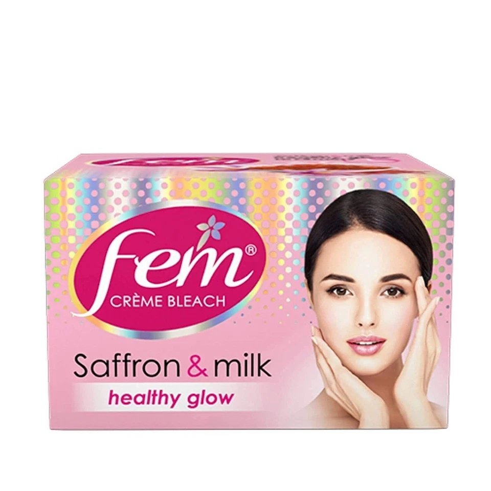 Fem Fairness Saffron & Milk Healthy Glow Skin Bleach Cream 8gram Pack of 6 - Image 2 of 2