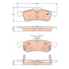 Satz Bremsbeläge Bremsklötze hinten für Toyota Yaris P13 P9 | 24538011