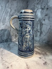 Vintage German westerwald blue stoneware salt glazed c1900 stei