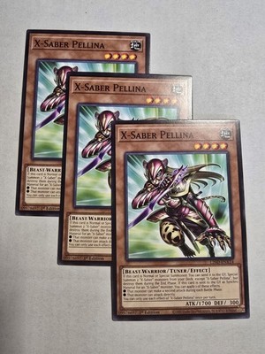 3x X-Saber Pellina 1st Edition Common L26D-ENX14 Yu-Gi-Oh!