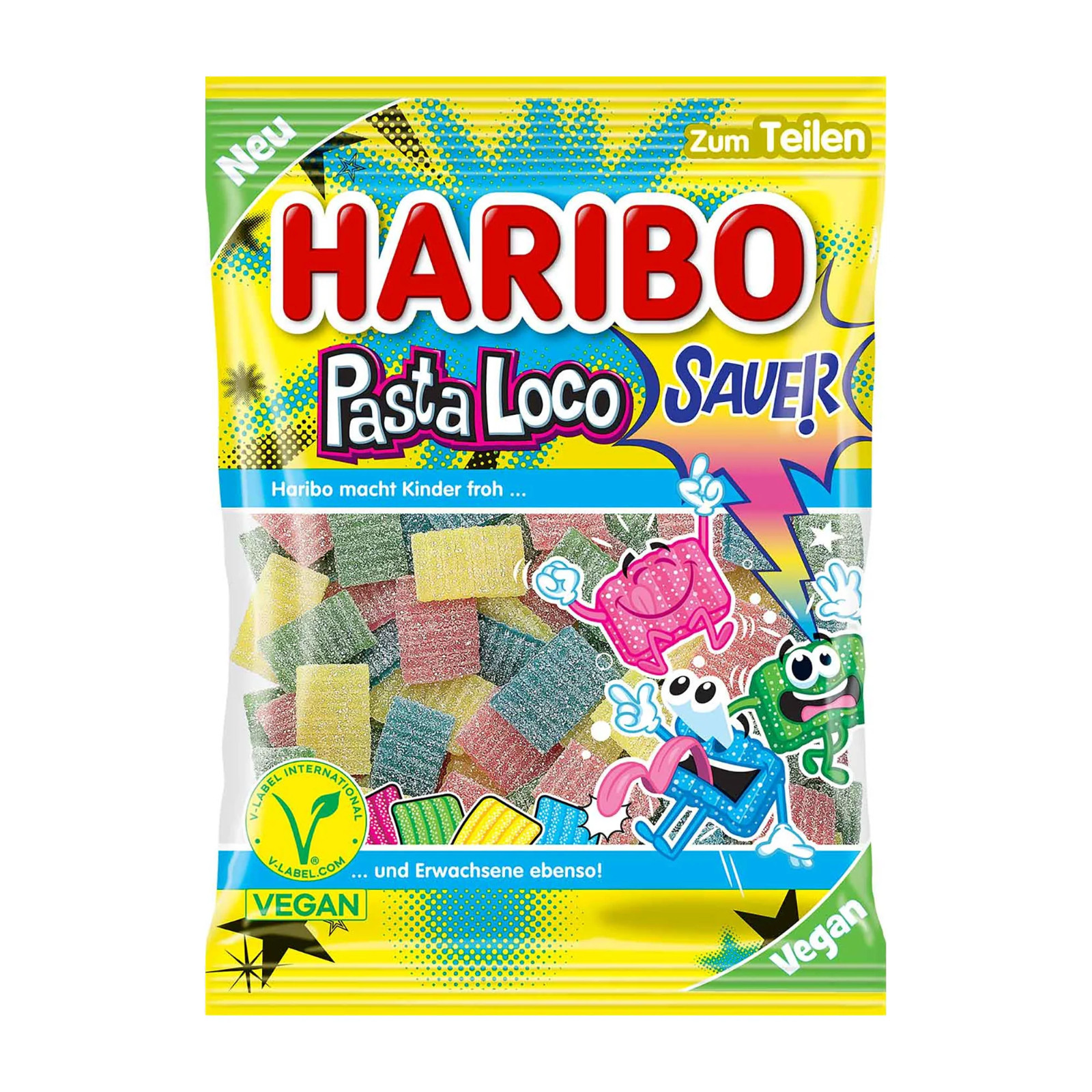 Haribo gummies PASTA LOCO -SOUR Edition- Made in Germany 160g FREE SHIPPING 1890₽
