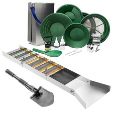 ASR Outdoor Complete Gold Panning Kit with Sluice Box and Classifier Screen Set