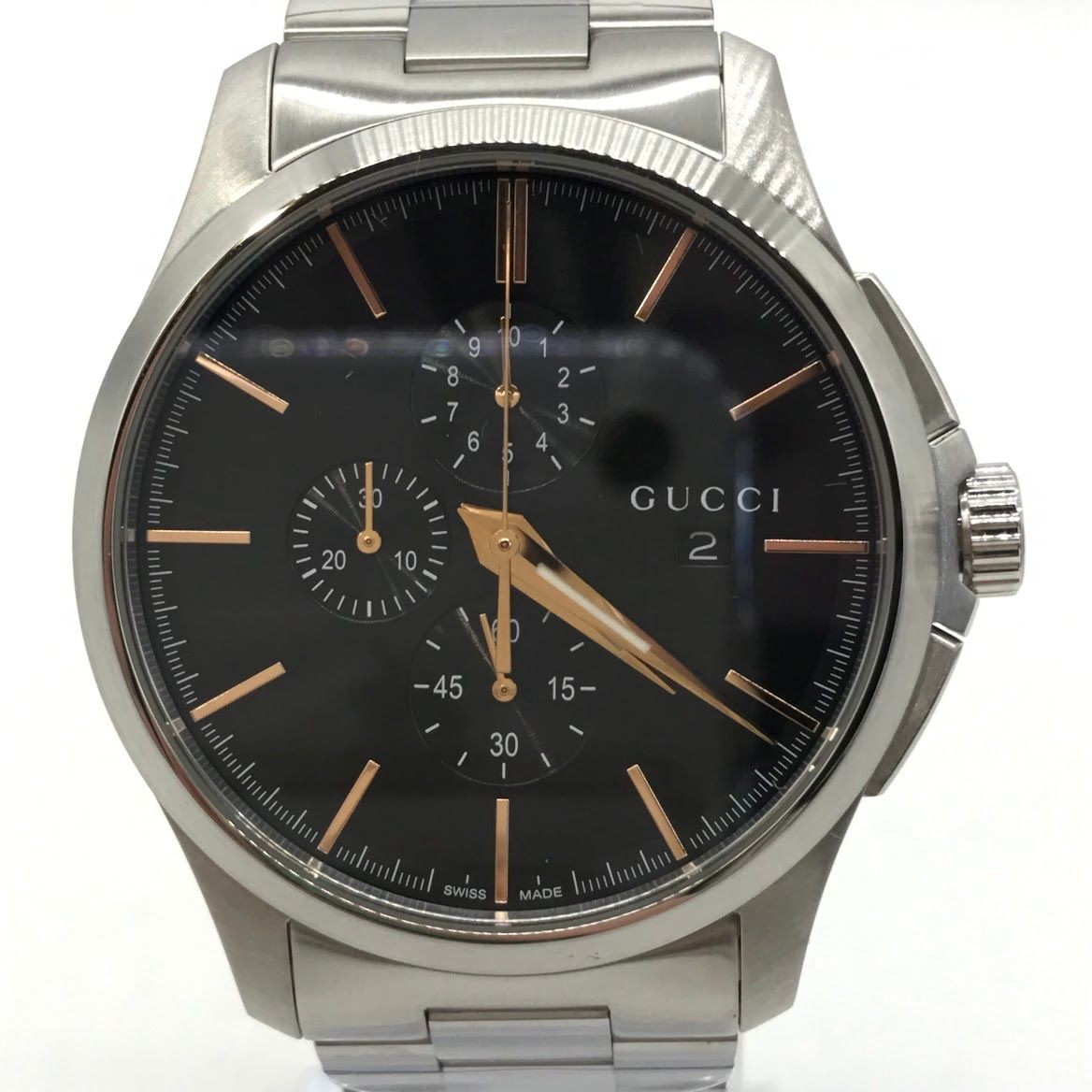 Gucci Wristwatch Analog Quartz Chronogram Silver Used 126.2 From Japan thumbnail 2