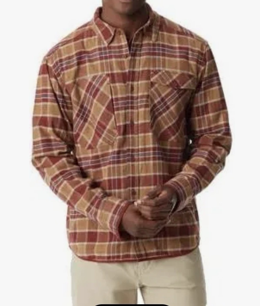 Bass Outdoor Men&rsquo;s Stretch Flannel Xl Brick 