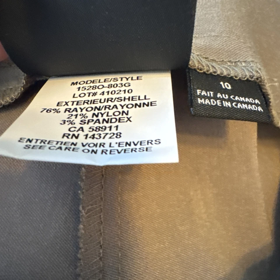 Pantalones Tribales Fia Pantalón Plisado Negocios Informales Carrera Pull On Crop Talla 10 Foto 4 de 4