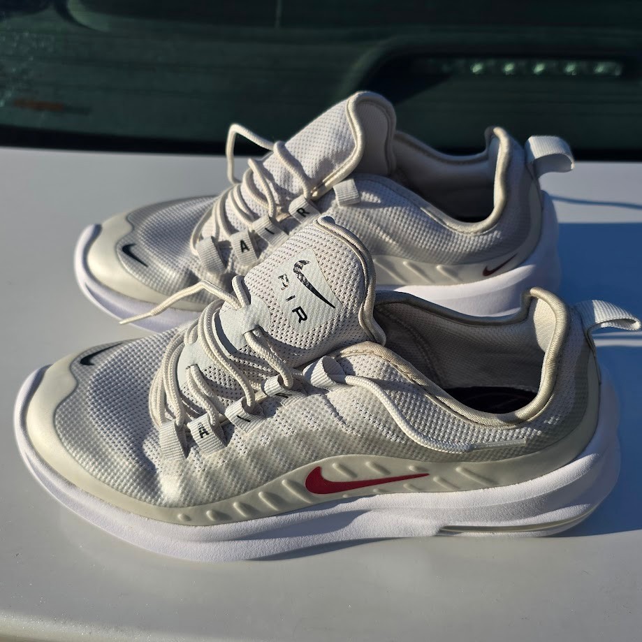 Nike Air Max Axis Womens Pure Platinum Red Crush Sneakers | Size