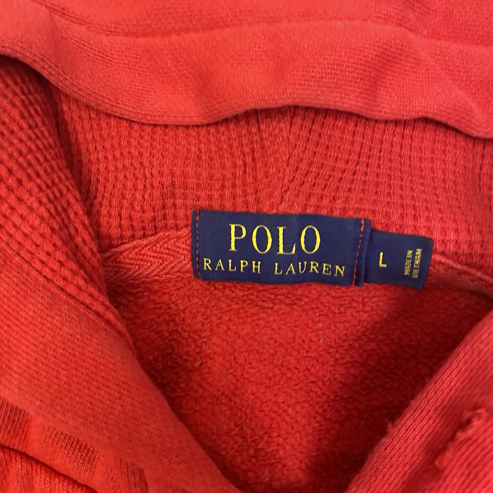 Polo Ralph Lauren full zip felpa rossa giacca blu pony logo casual L