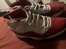 Jordan Air Jordan 11 Red White High Top Lace Up Men's Basketball Athletic Shoes