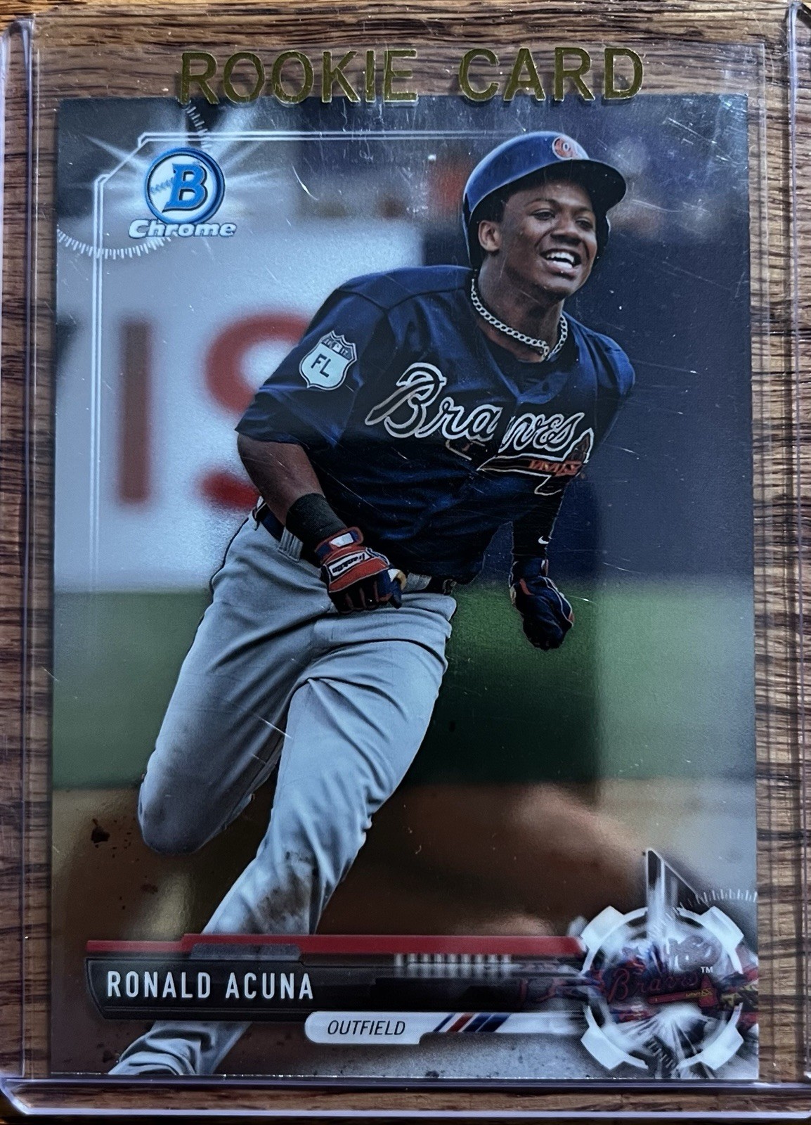 2017 Bowman Draft Chrome Ronald Acuna Jr. Prospect #BDC-39 Atlanta Braves