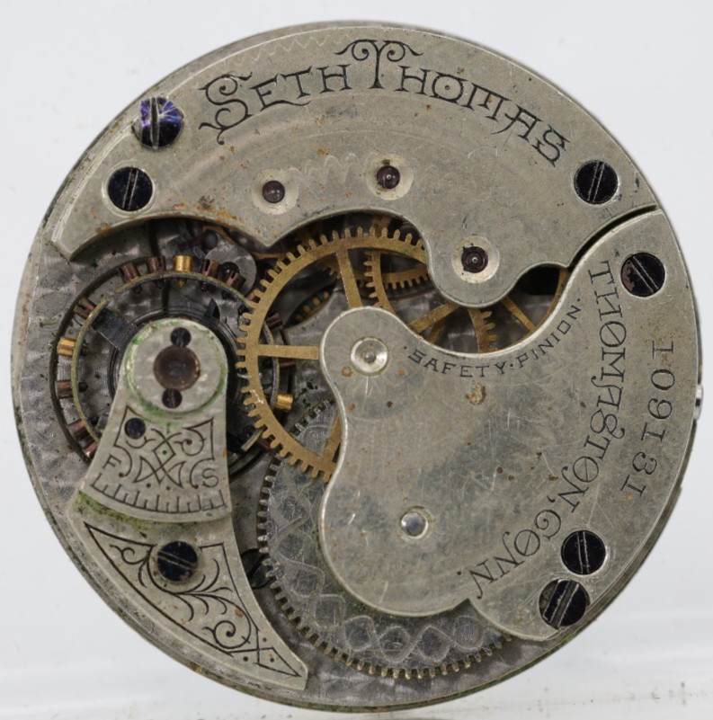 SETH THOMAS 109131 GRADE 122, 6s 11j POCKET WATCH MOVEMENT FOR REPAIR (FE)