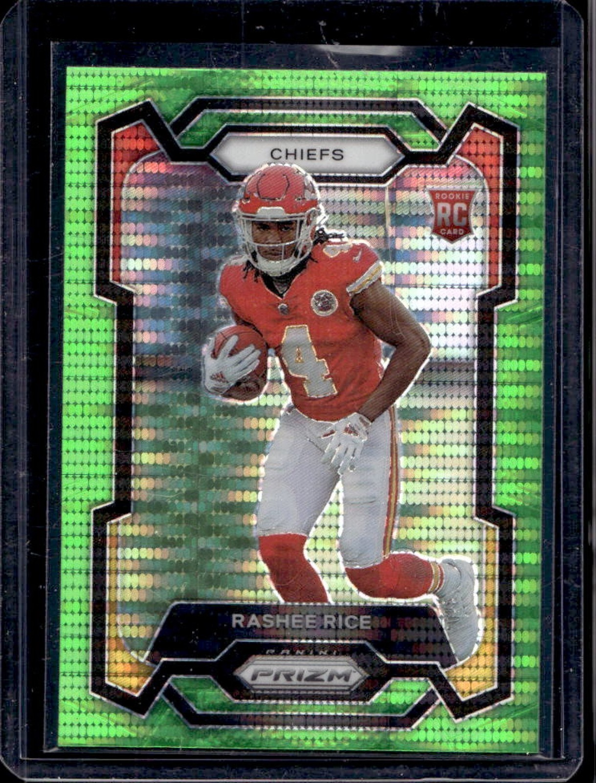 2023 Prizm Rashee Rice RC Neon Green Pulsar #350 Chiefs