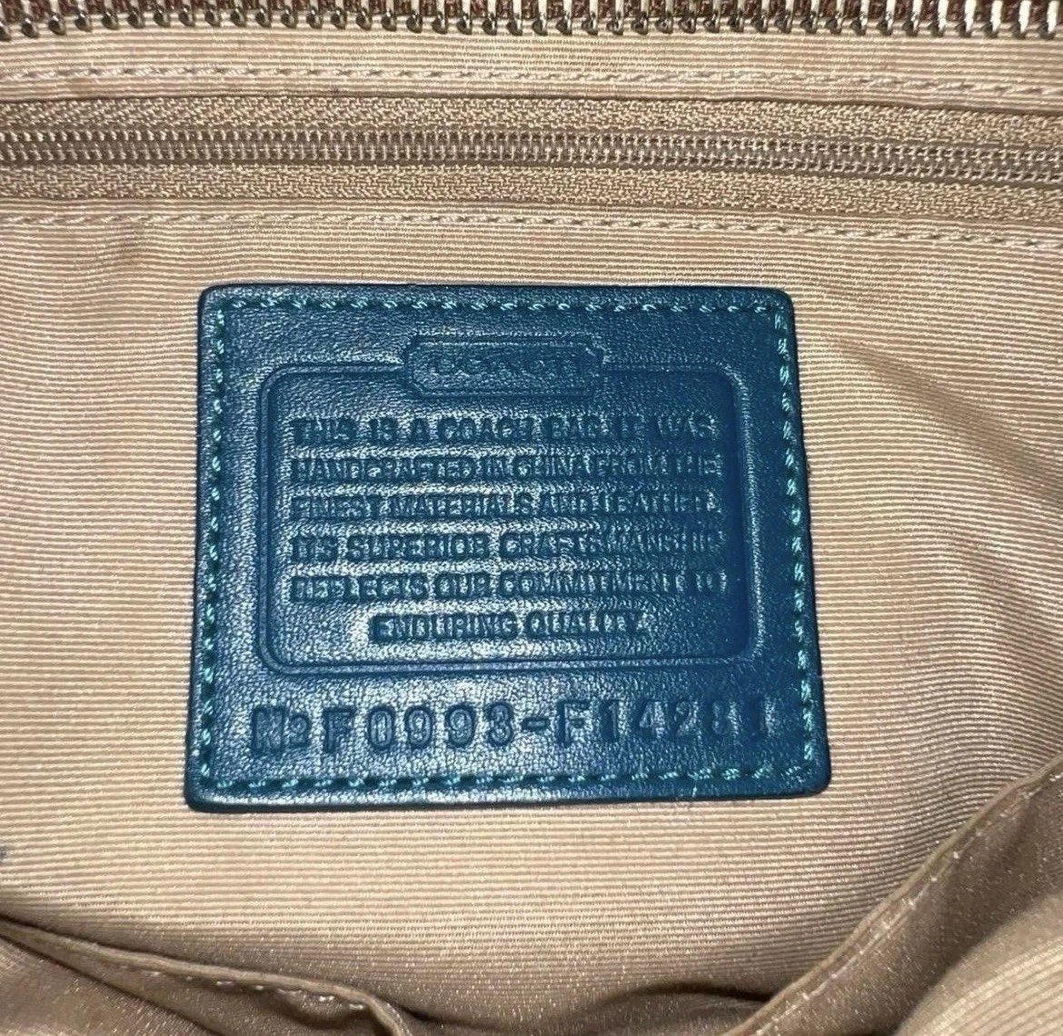 Coach vintage Y2K F14281 modello classico C con accenti blu