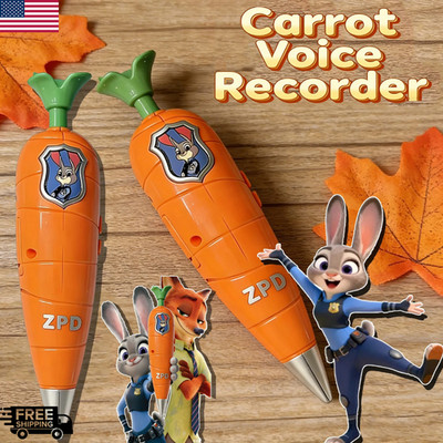 Disney Zootopia Carrot Recorder Pen Judy Nick 2-in-1 Gel Pen Toy