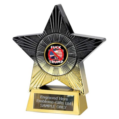 F**k Trump Award (St22) 140mm Stern Trophäe graviert gratis