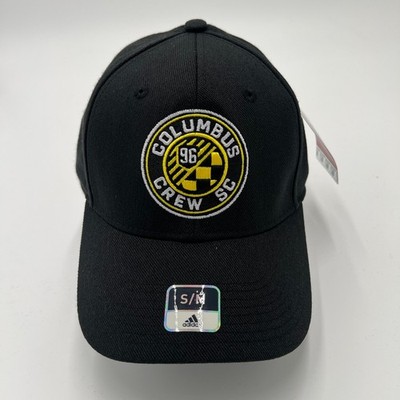 Adidas Columbus Crew SC MLS Superflex Stretch Fit Hat Black Mens Size S/M NEW