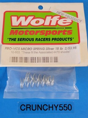 Associated 4470 Pro-VCS Micro Shock Springs Silver Wolfe Motorsports Vintage RC