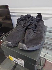 Adidas NMD R1 Moulded Stripes Triple Black Knit BD7745 Boost Mens Size 9