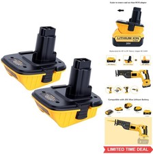 Battery Adapter 2 Pack 18V to 20V for Lithium and NiCd NiMh Tools Cordless