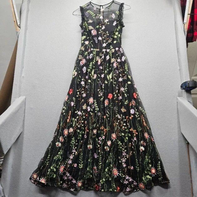 green emerald velvet dress Morgan & Co 12938 Long Spaghetti Strap Evening Gown