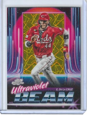 2025 Topps Cosmic Chrome Elly De La Cruz Ultraviolet Beam Gold Interstellar /50
