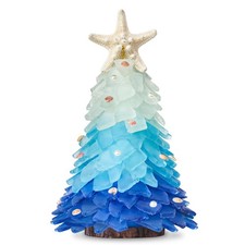 Sea Glass Christmas Tree - Handcrafted Mini Christmas Tree, Table Centerpiece...