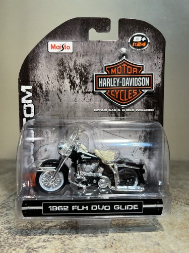 Harley Davidson Motorcycle Maisto 1962 FLH DUO GLIDE Diecast 1:24 Scale
