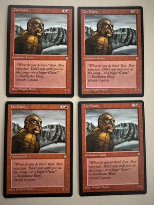 4x Tor Giant - MTG - ICE AGE - ENGLISH -  1995 M/NM Common Playset