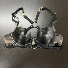 HONEY BIRDETTE Rebel Underwire Bra Women's Size US 32C Black