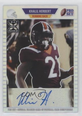 2021 Leaf Pro Set Metal Silver Rainbow /20 Khalil Herbert Rookie Auto RC 03ks