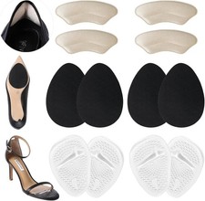 6 Pairs Heel Pads for Women - Non-Slip  Pain-Relief, Breathable Heel Grips  Cu