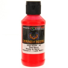 4 Oz Red Neon House Of Kolor Shimrin Neon Basecoat Paint Ne504 Pre Blend R-t-s